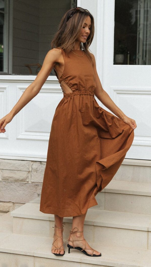 Sleeveless Backless Maxi Dress