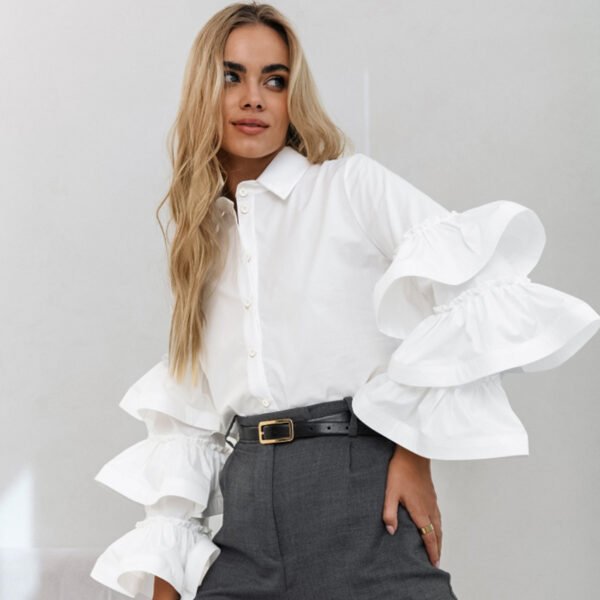 ruffled long sleeve shirt 1