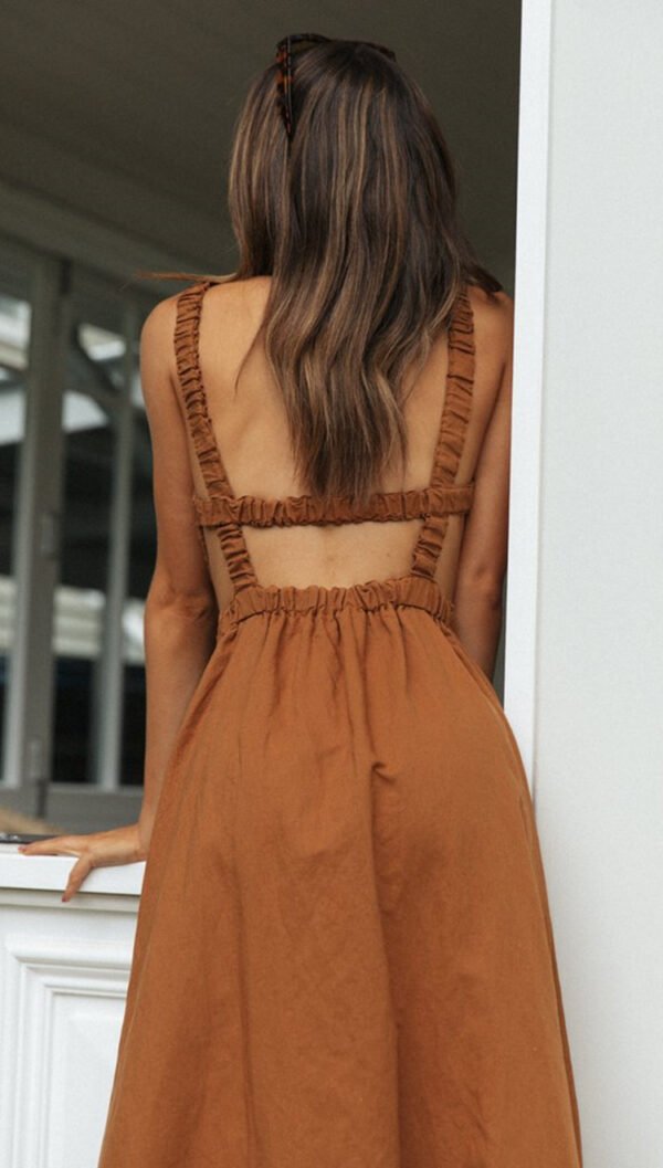 Sleeveless Backless Maxi Dress